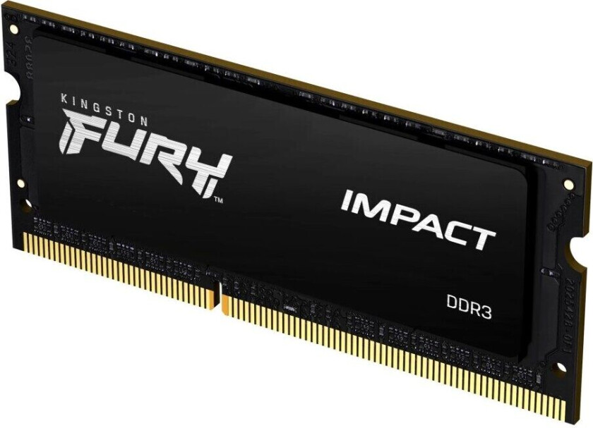 FURY Impact - DDR3L - modul - 8 GB - SO DIMM 204-pin - 1866 MHz / PC3L-14900 - CL11 - 1.35 / 1.5 V - ikke-bufret - ikke-ECC - svart