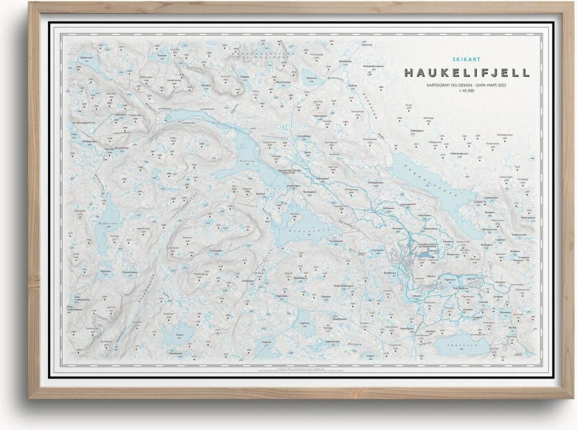 Skikart Haukelifjell -(50x70 Cm) - Uten Ramme