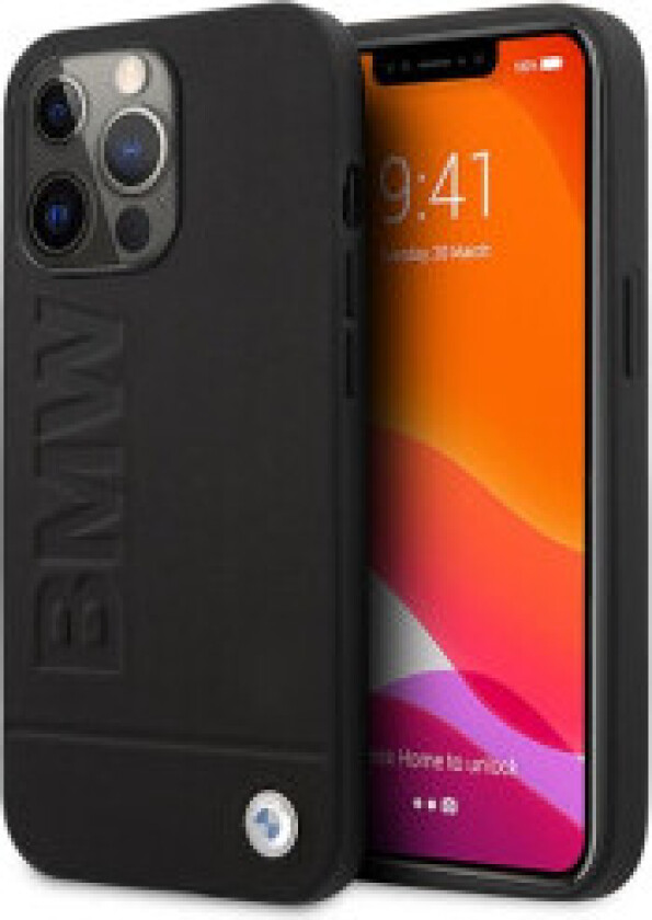 Case BMHMP14XSLLBK iPhone 14 Pro Max 6.7" black/black hardcase Signature Logo Imprint Magsafe