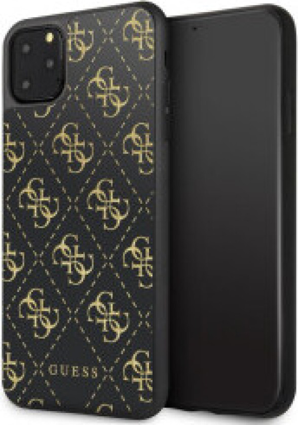 Guess GUHCN654GGPBK iPhone 11 Pro Max czarny/black hard case 4G Double Layer Glitter