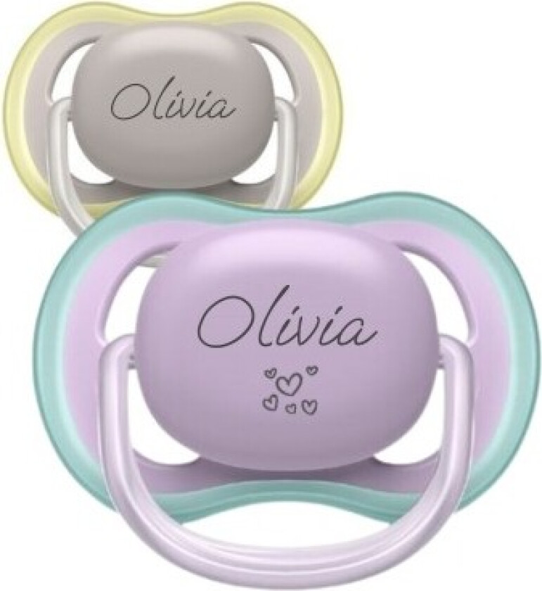 Ultra Air, Str. 2 (6-18 Md.), Symmetrisk - Silikon, Smokker Med Navn