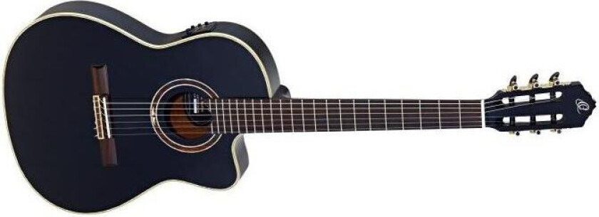 Ortega Rce138-T4bk Klassisk Gitar 4/4 Thin, Med Mik, Slim Neck