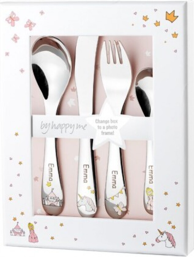 Barnebestikk Med Navn, Prinsesse Eventyr, Bilderamme Inkludert