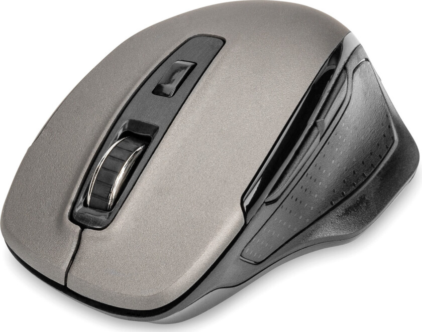 - mouse - 2.4 GHz - black/grey - Mus - Optisk - 6 - Grå