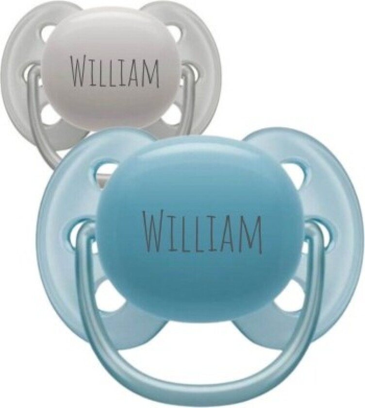 Ultra Soft, Str. 2 (6-18 Md.), Symmetrisk - Silikon, Smokker Med Navn