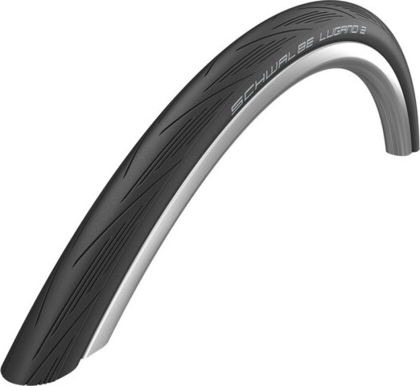 SCHWALBE Lugano LI Endurance Non folding tire (25-622) Black, T5000, PSI max:115 PSI, Weight:495 g
