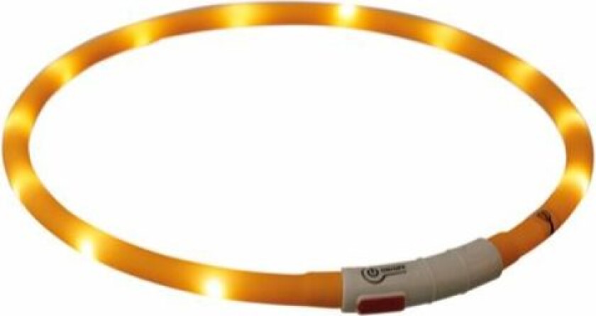 Trixie LED Hundehalsbånd med USB 70 cm (Orange)