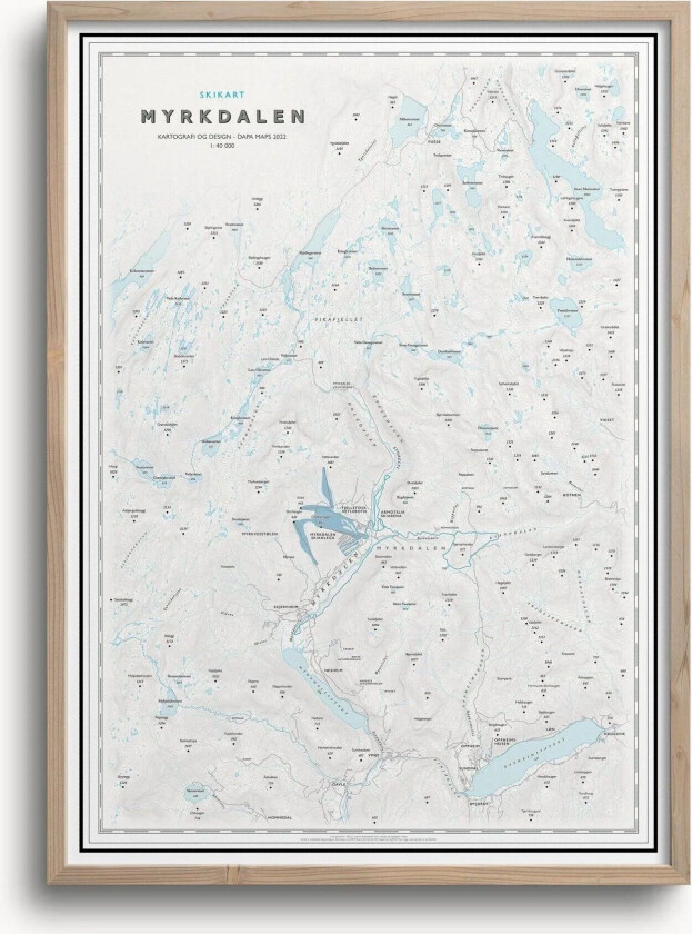 Skikart Myrkdalen (50x70 Cm) - Uten Ramme