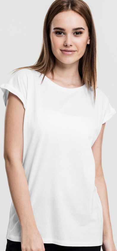 Ladies Extended Shoulder Tee White 5XL