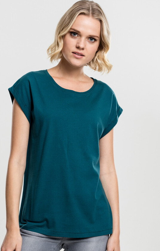 Ladies Extended Shoulder Tee Teal S