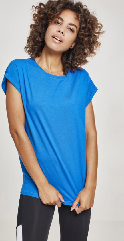 Ladies Extended Shoulder Tee Bright Blue L