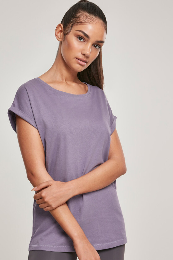 Ladies Extended Shoulder Tee Dusty Purple 2XL