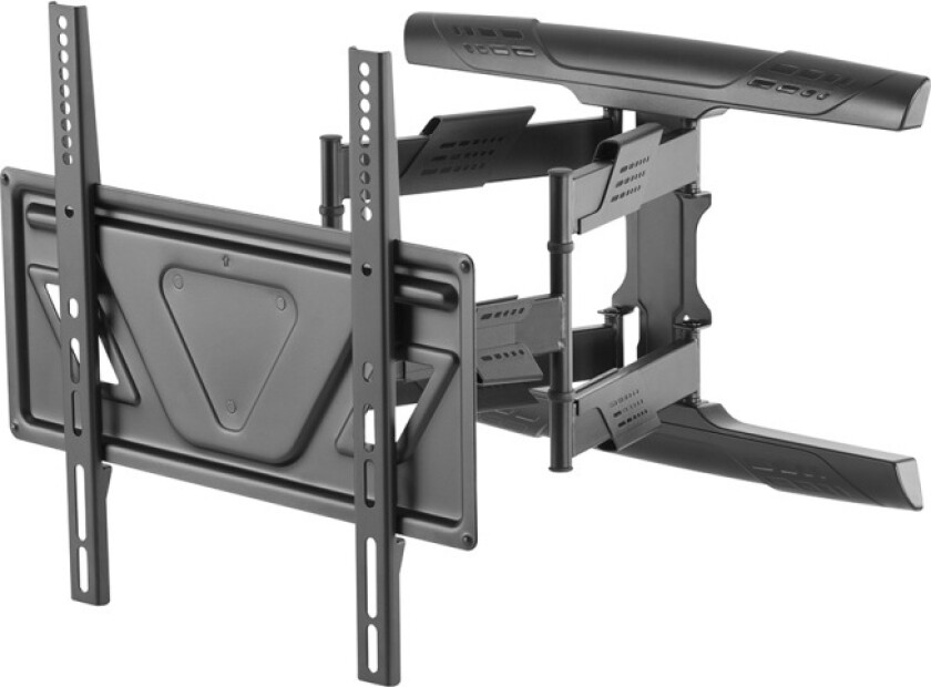 Office ARM-0258 - Ultra-Slim - brakett - full bevegelse - for LCD TV / kurvet LCD TV - plastikk, stål - matt svart - skjermstørrelse: 32-70 - veggmonterbar