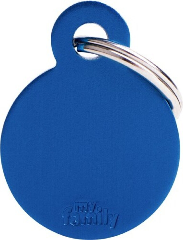 ID Tag Basic collection Big Round Blue in Aluminum