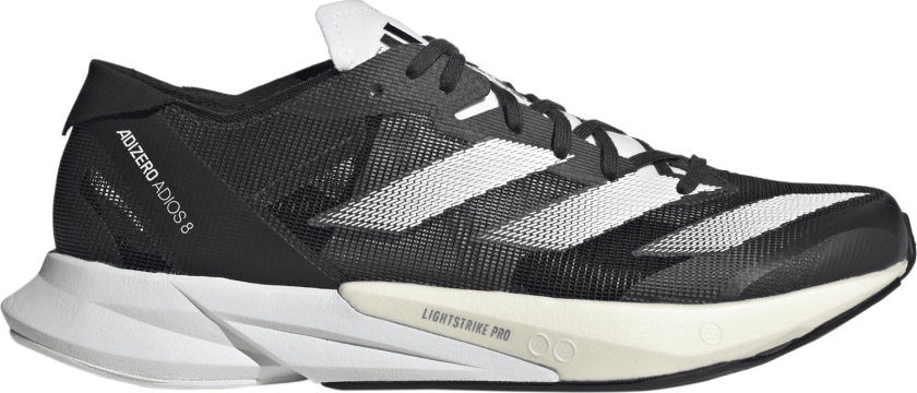 Women's Adizero Adios 8 Running Shoes Carbon/Cloud White/Core Black 39 1/3, Carbon/Cloud White/Core Black