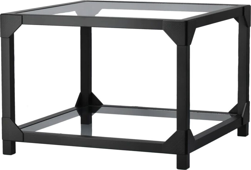 Bleck Sofabord 55x55 cm glass Bøk-svart beis