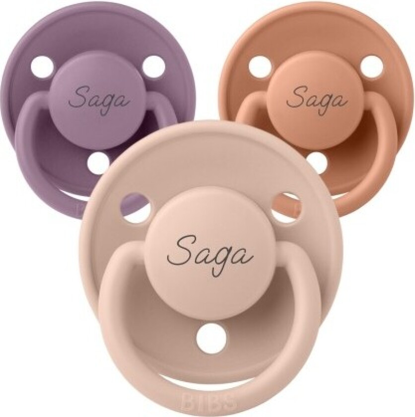 Bibs De Lux, Str. 2 (6+ Md.), Rund - Lateks, Smokker Med Navn