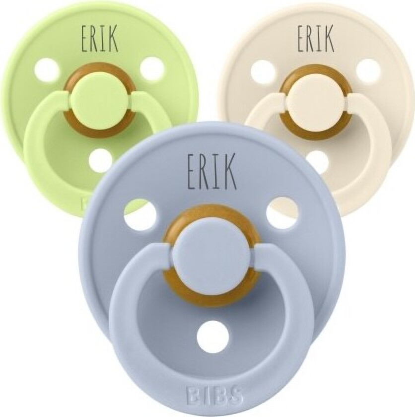 Bibs Colour, Str. 2 (6+ Md.), Rund - Lateks, Smokker Med Navn