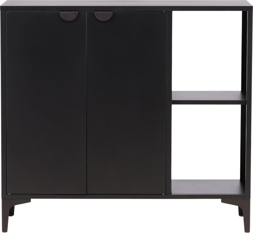 Piring skjenk 2 dører 1 hylle svart.