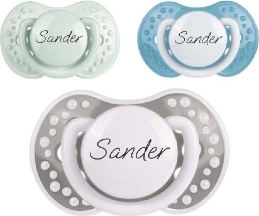 Lovi Day, Str. 1 (0-6 Md.), Symmetrisk - Silikon, Smokker Med Navn