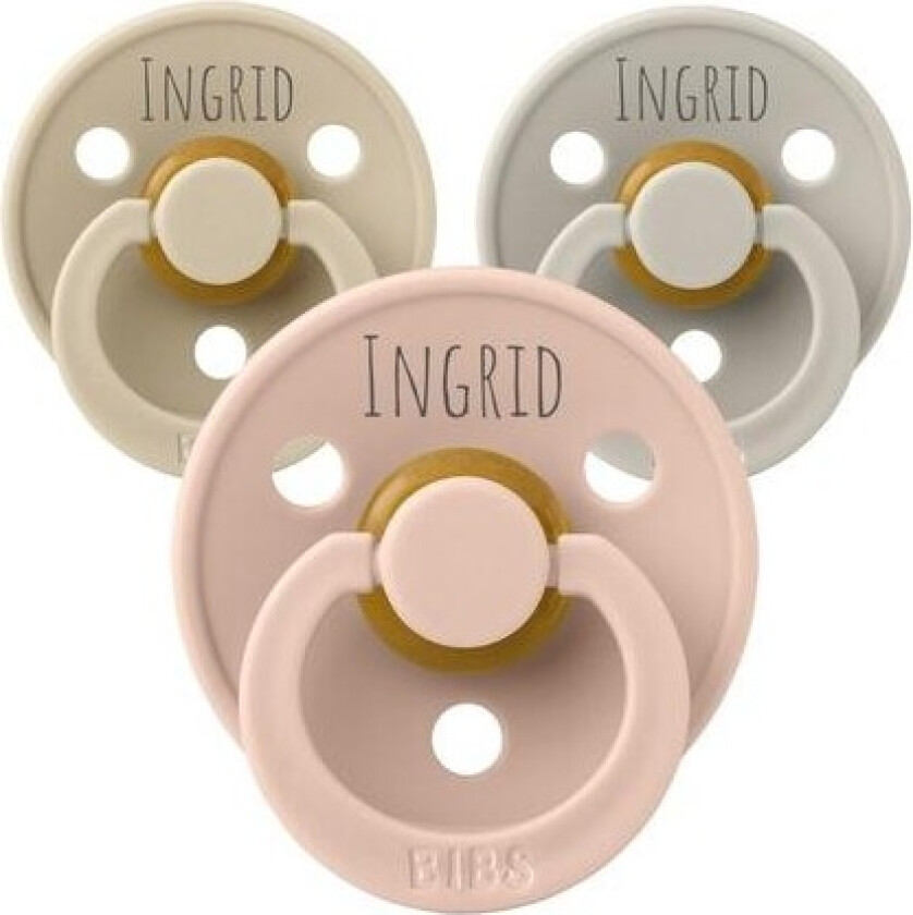 Bibs Colour, Str. 3 (18+ Md.), Rund - Lateks, Smokker Med Navn