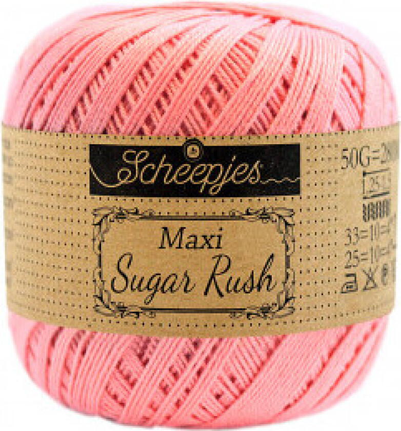 Maxi Sugar Rush Garn Unicolor 409 Myk Rosa