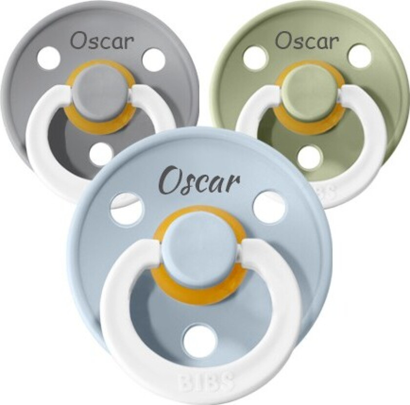 Bibs Colour Night, Str. 2 (6+ Md.), Rund - Lateks, Smokker Med Navn