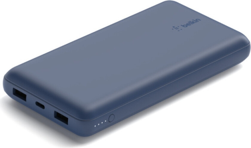 Power Bank 20K USB-A and USB-C 15W blue Nødlader - 20000 mAh