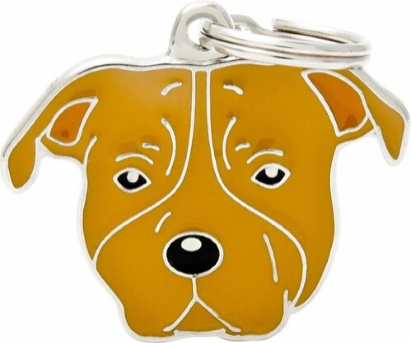 Brown American Staffordshire Terrier ID Dog Tag