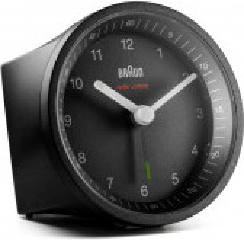 BC07 - alarm clock - round - quartz - desktop - black