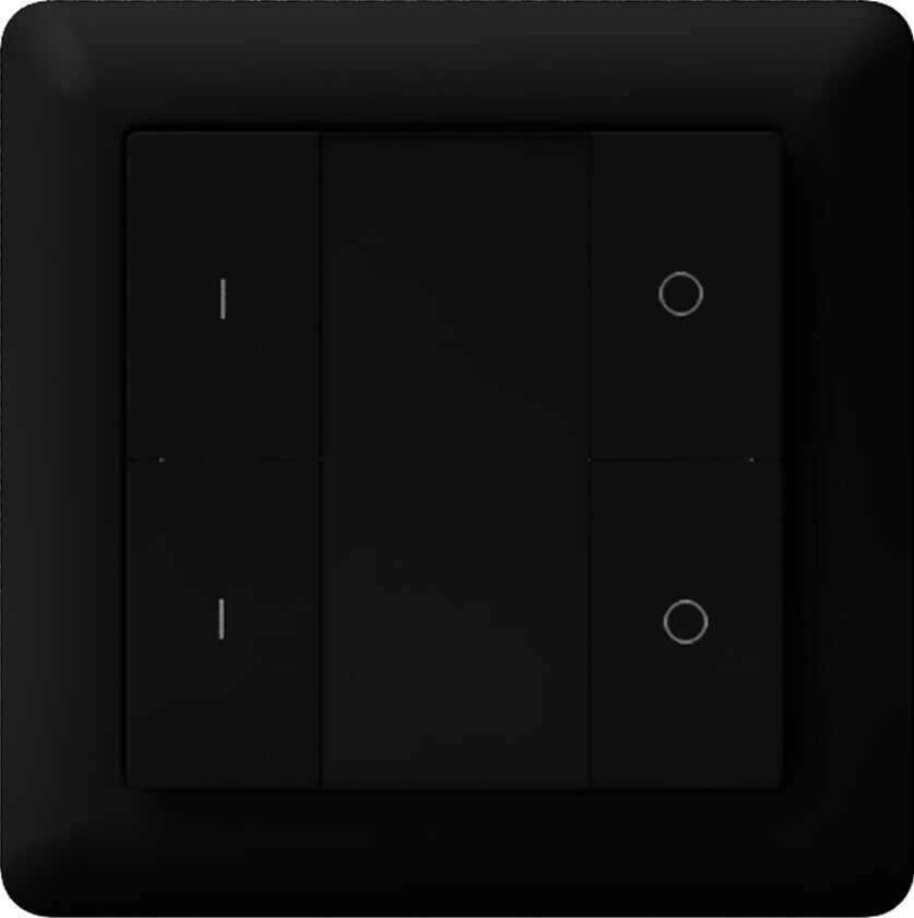 Z-Push-bryter med 4 knapper (sort)