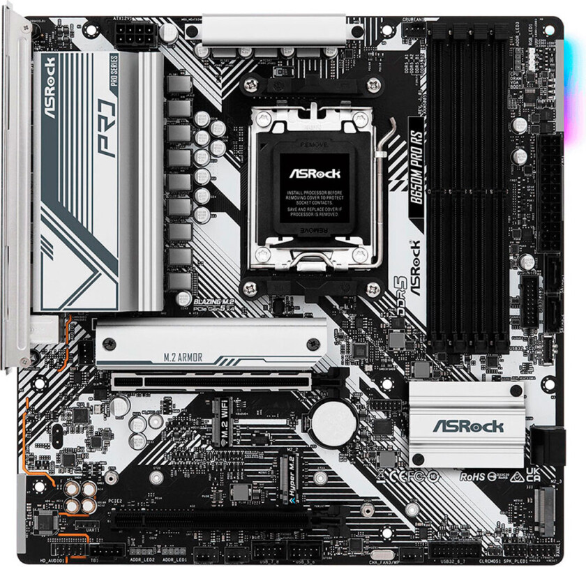 B650M PRO RS Hovedkort - AMD B650 - AMD AM5 socket - DDR5 RAM - Micro-ATX
