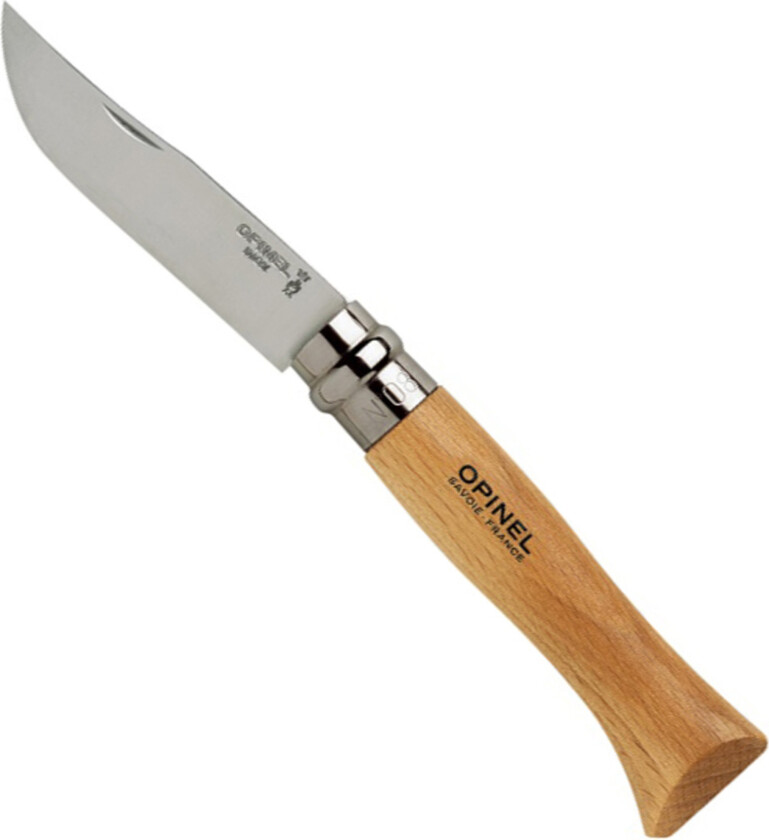 Stainless Steel No08 + Sheath OneSize, Beech Wood