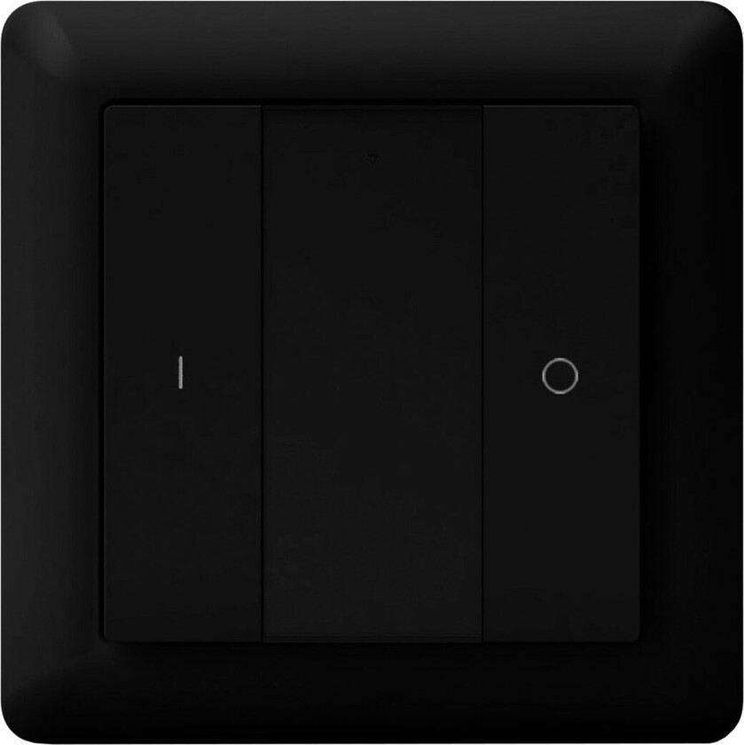Z-Push-bryter med 2 knapper (sort)