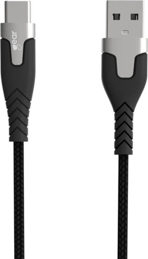 Gear USB-A til USB-C 2.0 Pro-klasse kabel 1,5m (sort)