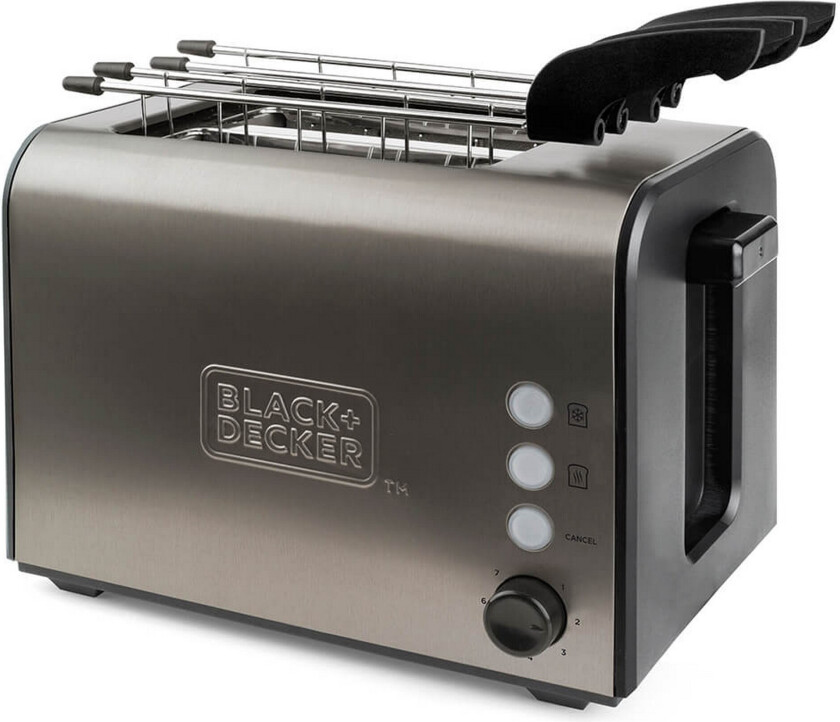 Brødrister Toaster 2-Slice Extra Grills Brushed Steel