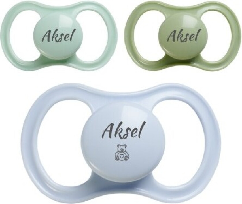 Esska Happy, Str. 2 (6+ Md.), Symmetrisk - Silikon, Smokker Med Navn