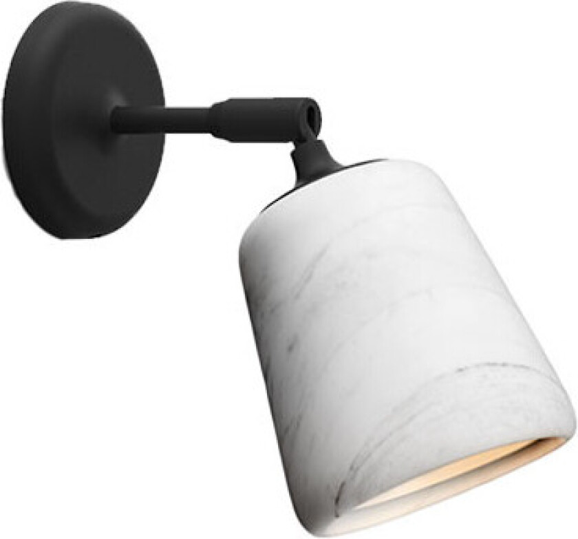 Material vegglampe White marble