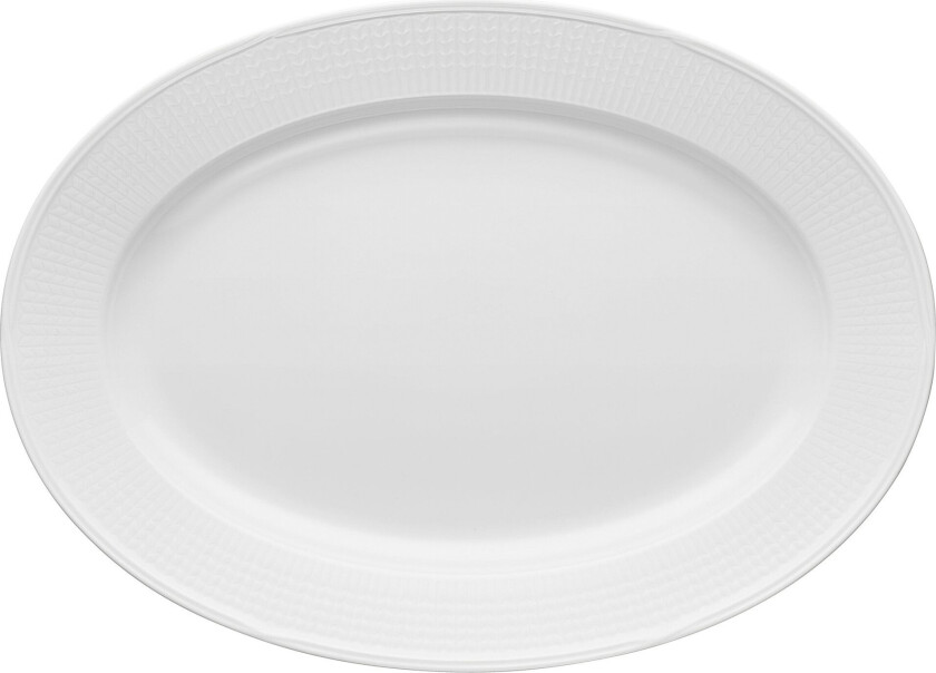 Swedish Grace fat oval 29x40 cm Snö (hvit)