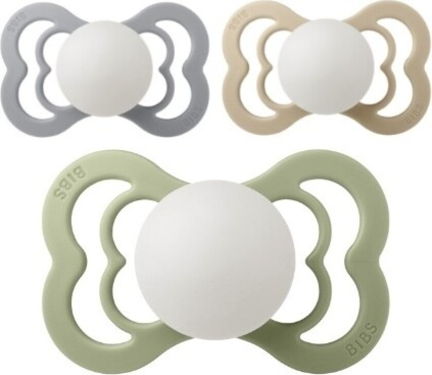 Bibs Supreme Night Glow, Str. 2 (6+ Md.), Symmetrisk - Silikon