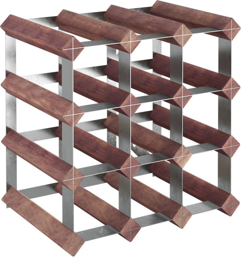 Vinstativ for 12 flasker brun heltre furu