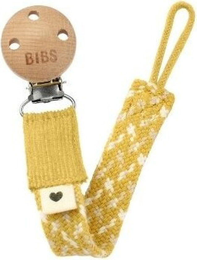 Bibs Paci Braid, Smokkesnor, Mustard / Ivory / Vanilla