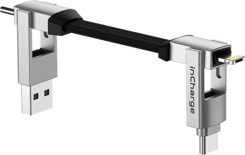 InCharge 6 multiportkabel (hvit)