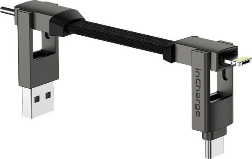 InCharge 6 multiportkabel (grå)