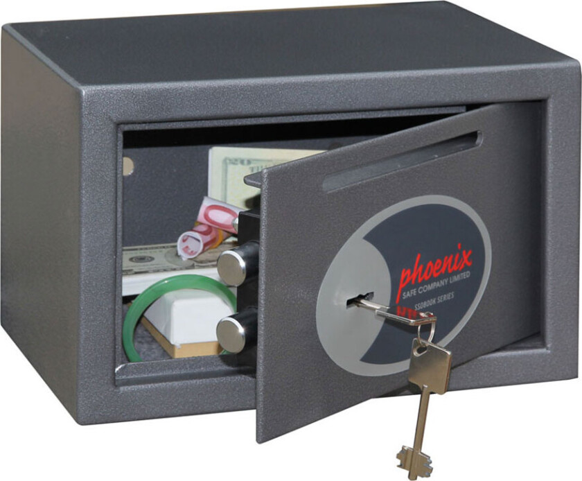 Safe Co. Vela SS0801KD, Grafitt, Nøkkel, 10 l, Stål, 310 mm, 200 mm