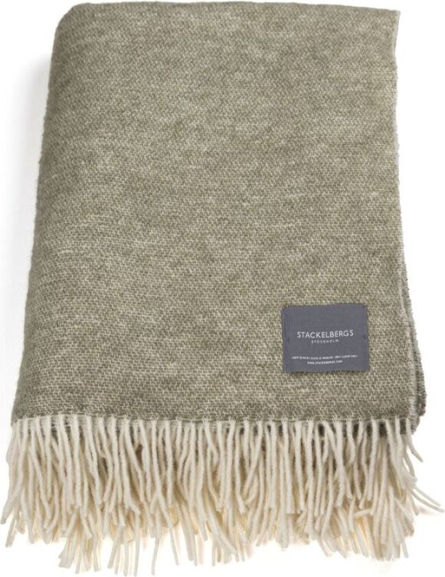 Wool pledd Olive & off-white