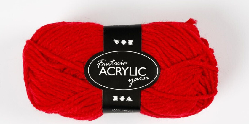 Acrylic yarn Red 50gr 80m