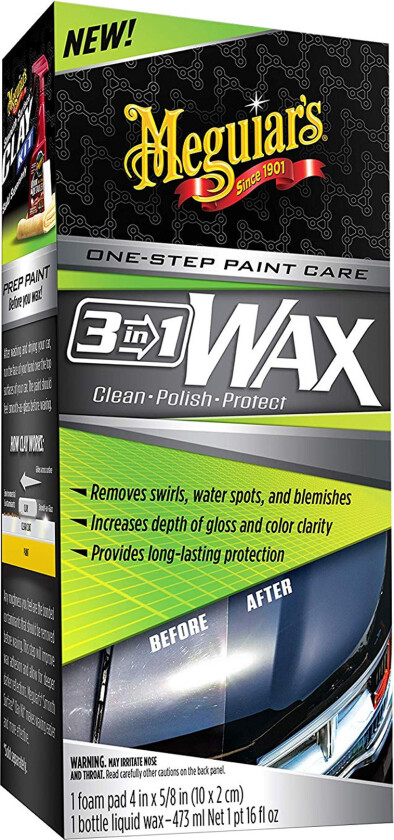 Flytende Bilvoks Meguiars 3 in 1 Wax, 473 ml