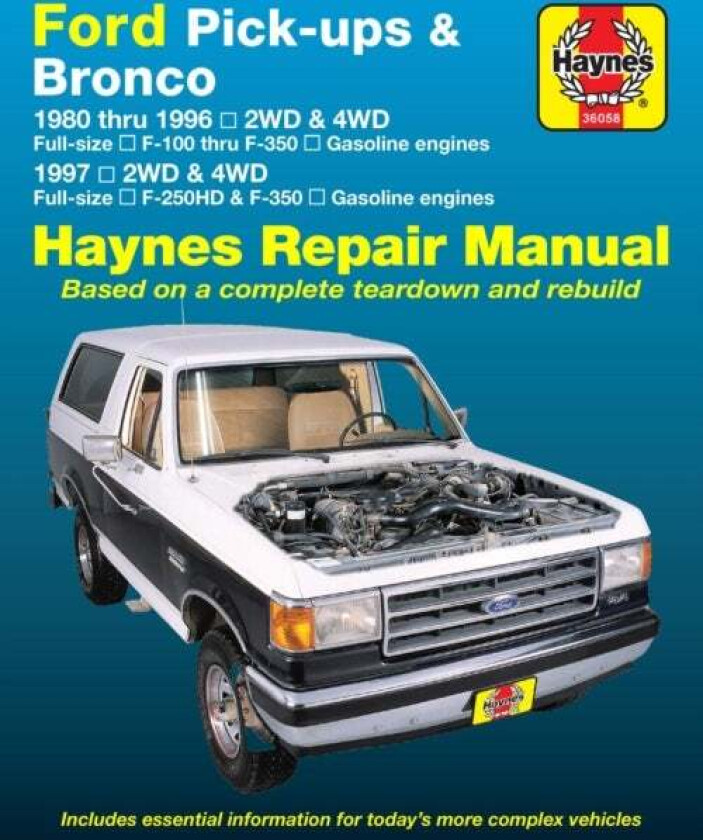 Ford pick-ups F-100-F-350 & Bronco (1980-1996) & F-250HD & F-350 (1997) Haynes Repair Manual (USA) av Haynes Publishing