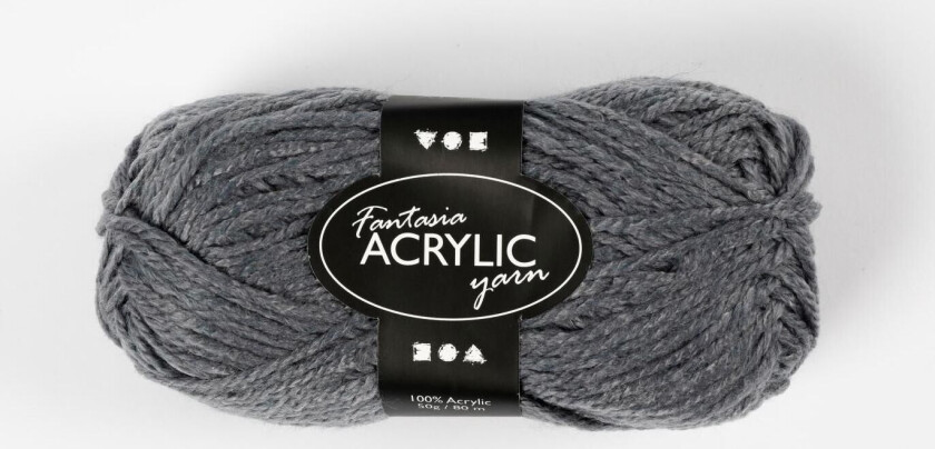 Acrylic yarn Grey 50gr 80m